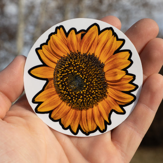 'Sunny' Sunflower Sticker